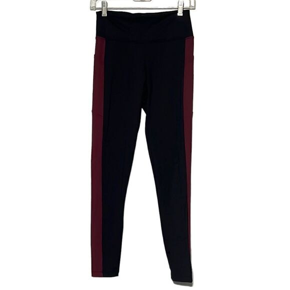 Tommy John Pants - Tommy John Leggings Woman’s Size Medium The Go Anywhere Collection Black Maroon